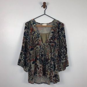 Altar’d State velvet flowy boho top size medium